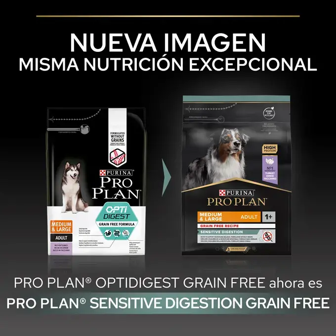 PURINA PRO PLAN Comida Grain Free Adulto y Mediano Purina